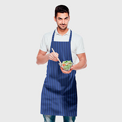 Фартук кулинарный Синий в вертикальную полоску, цвет: 3D-принт — фото 2