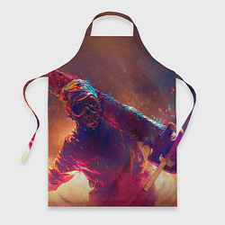 Фартук кулинарный Человек с пилой в маске, цвет: 3D-принт