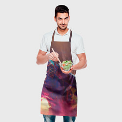 Фартук кулинарный Человек с пилой в маске, цвет: 3D-принт — фото 2