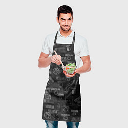 Фартук кулинарный Нашивки нирвана, цвет: 3D-принт — фото 2