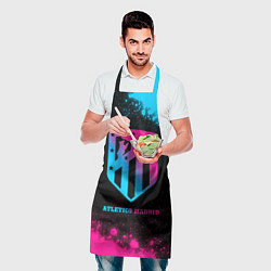 Фартук кулинарный Atletico Madrid - neon gradient, цвет: 3D-принт — фото 2