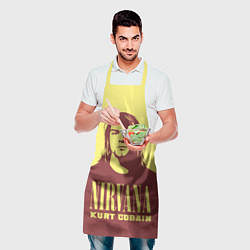 Фартук кулинарный Kurt Cobain Nirvana, цвет: 3D-принт — фото 2