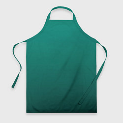 Фартук кулинарный Градиент нефритовый зелёный, цвет: 3D-принт