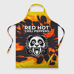Фартук Red Hot Chili Peppers рок панда и огонь