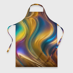 Фартук кулинарный Жидкий разноцветный металл, цвет: 3D-принт