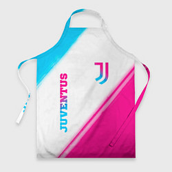 Фартук кулинарный Juventus neon gradient style вертикально, цвет: 3D-принт