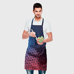 Фартук кулинарный The Sims неоновые соты, цвет: 3D-принт — фото 2
