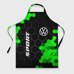 Фартук кулинарный Volkswagen green sport hexagon, цвет: 3D-принт