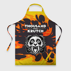 Фартук кулинарный Thousand Foot Krutch рок панда и огонь, цвет: 3D-принт