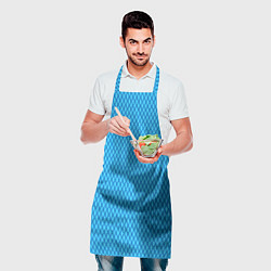 Фартук кулинарный Паттерн яркий сине-голубой, цвет: 3D-принт — фото 2