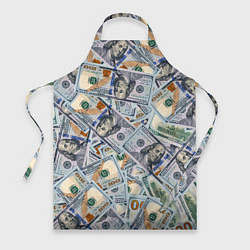 Фартук кулинарный Банкноты сто долларов, цвет: 3D-принт