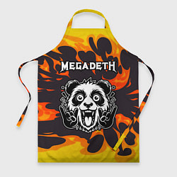 Фартук Megadeth рок панда и огонь