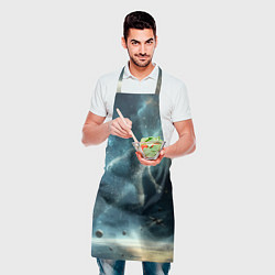 Фартук кулинарный Человек и космос - нейросеть, цвет: 3D-принт — фото 2
