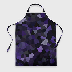 Фартук кулинарный Кристаллизация темно-фиолетового, цвет: 3D-принт
