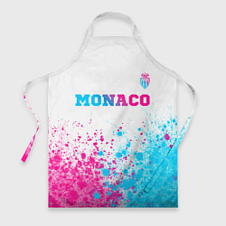 Фартук кулинарный Monaco neon gradient style посередине, цвет: 3D-принт