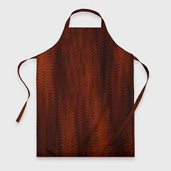 Фартук кулинарный Ярко-коричневый волнистыми линиями, цвет: 3D-принт