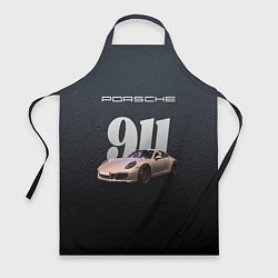 Фартук кулинарный Спортивный автомобиль Porsche 911, цвет: 3D-принт