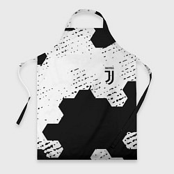 Фартук кулинарный Juventus hexagon black sport, цвет: 3D-принт