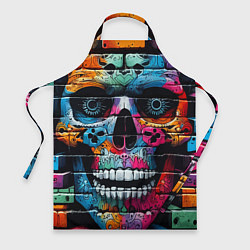 Фартук Crazy color skull - graffiti