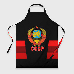 Фартук кулинарный СССР геометрия красный, цвет: 3D-принт
