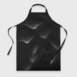 Фартук кулинарный Чёрная оптическая иллюзия из точек, цвет: 3D-принт