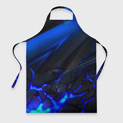 Фартук кулинарный Синяя абстракция с плитами, цвет: 3D-принт