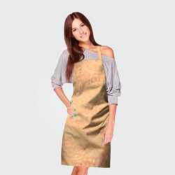 Фартук кулинарный Жёлто-оранжевый абстрактная текстура, цвет: 3D-принт — фото 2