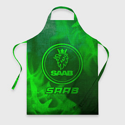 Фартук кулинарный Saab - green gradient, цвет: 3D-принт