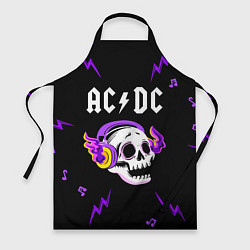 Фартук AC DC неоновый череп