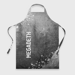 Фартук кулинарный Megadeth - grey gradient вертикально, цвет: 3D-принт