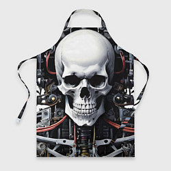 Фартук кулинарный Cyber skull - ai art, цвет: 3D-принт