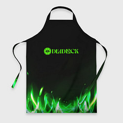 Фартук кулинарный Deadlock logo зеленый огонь, цвет: 3D-принт