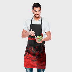 Фартук кулинарный Beastars - red gradient посередине, цвет: 3D-принт — фото 2