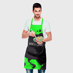Фартук кулинарный Xbox fire green, цвет: 3D-принт — фото 2
