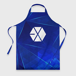 Фартук кулинарный Exo blue poly, цвет: 3D-принт