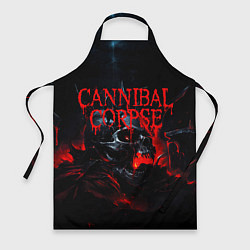 Фартук кулинарный Cannibal Corpse кровавый череп, цвет: 3D-принт