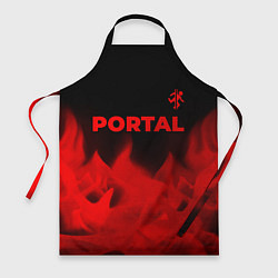 Фартук кулинарный Portal - red gradient посередине, цвет: 3D-принт