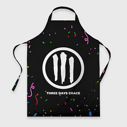 Фартук кулинарный Three Days Grace конфети, цвет: 3D-принт