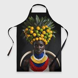 Фартук кулинарный Африканка с фруктами, цвет: 3D-принт