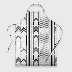 Фартук кулинарный Закулисье чёрно-белое, цвет: 3D-принт