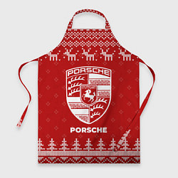 Фартук Новогодний Porsche с оленями