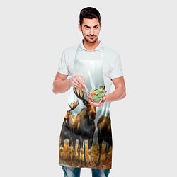 Фартук кулинарный Лоси, цвет: 3D-принт — фото 2