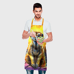 Фартук кулинарный Сурикат в яркиз лучах солнца, цвет: 3D-принт — фото 2