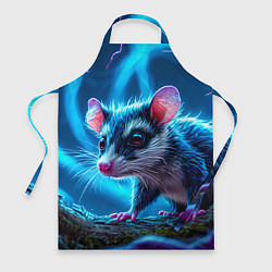 Фартук кулинарный Опоссум в синей туманности, цвет: 3D-принт
