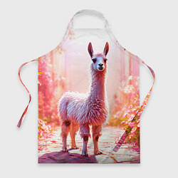 Фартук кулинарный Альпака в розовом, цвет: 3D-принт