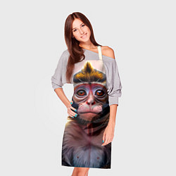 Фартук кулинарный Обезьянка в норке, цвет: 3D-принт — фото 2