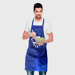 Фартук кулинарный Bleach blue poly, цвет: 3D-принт — фото 2