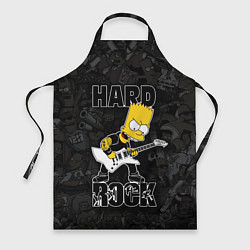 Фартук кулинарный Hard Rock барт симпсон, цвет: 3D-принт