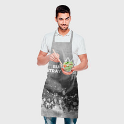 Фартук кулинарный Bungo Stray Dogs - grey gradient посередине, цвет: 3D-принт — фото 2