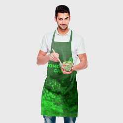 Фартук кулинарный Tomodachi Game - green gradient посередине, цвет: 3D-принт — фото 2
